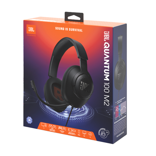 JBL Quantum 100M2 - Black - Wired over-ear gaming headset with detachable mic and mute option - Detailshot 15 image number null
